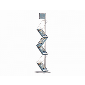 Stand Zig-Zag pentru brosuri, mape sau pliante
