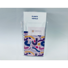 Suport de perete pentru flyere 1/3 din A4 produs PlastikMania