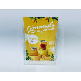 Suport de perete pentru pliante si brosuri A5 produs PlastikMania